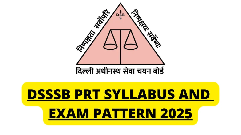 DSSSB PRT Syllabus 2025